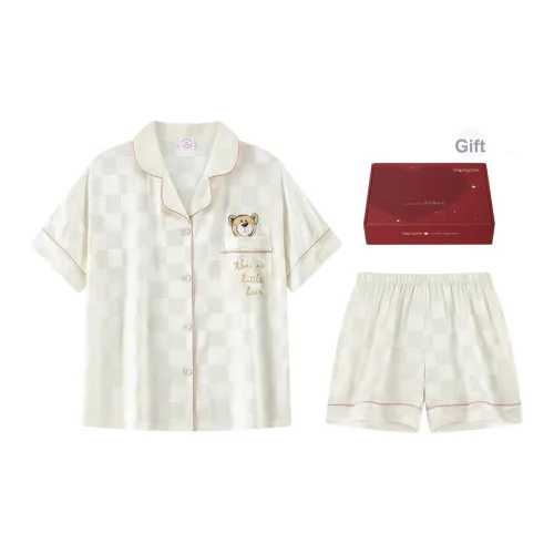 Gongdie Пижамный комплект женский абрикос набор в подарочной коробке