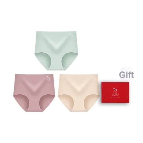 RED DRAGONFLY Хлопковые трусы женские 3 штуки набор в подарочной коробке