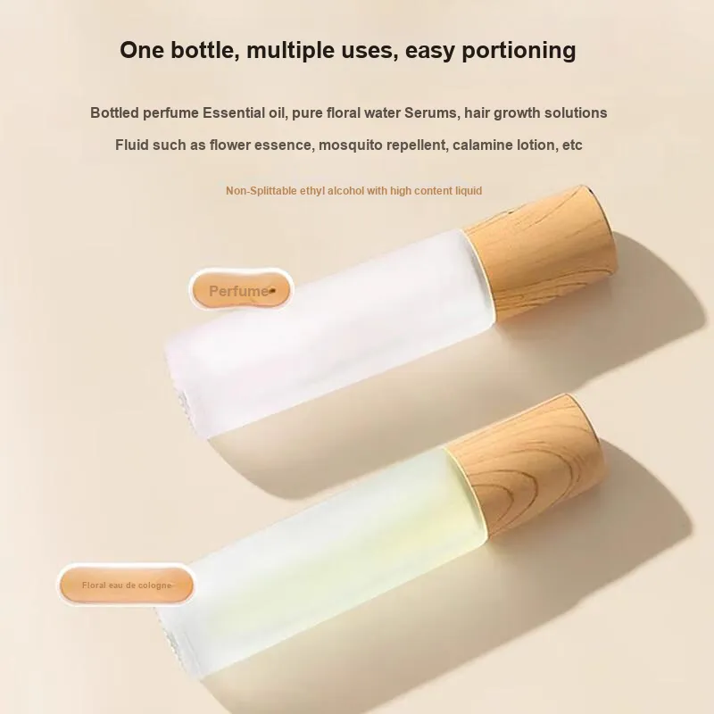 JIANYINGSHU Roll on Perfume Bottle Glass Essential Oil Sample Travel Portable Small Glass Bottles 10ml 2 Pieces Minimum-9