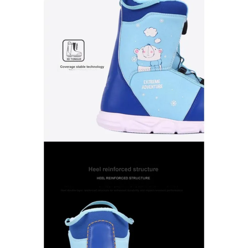 HITABAY Single Snowboard Ski Boots Kids'-4
