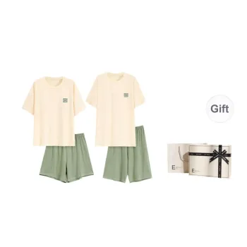 Inside The Orange Pajama Set Unisex Gift Box Set Beige