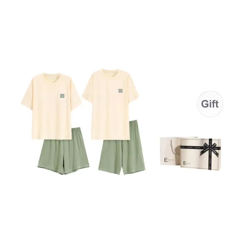 Inside The Orange Pajama Set Unisex Gift Box Set Beige-0
