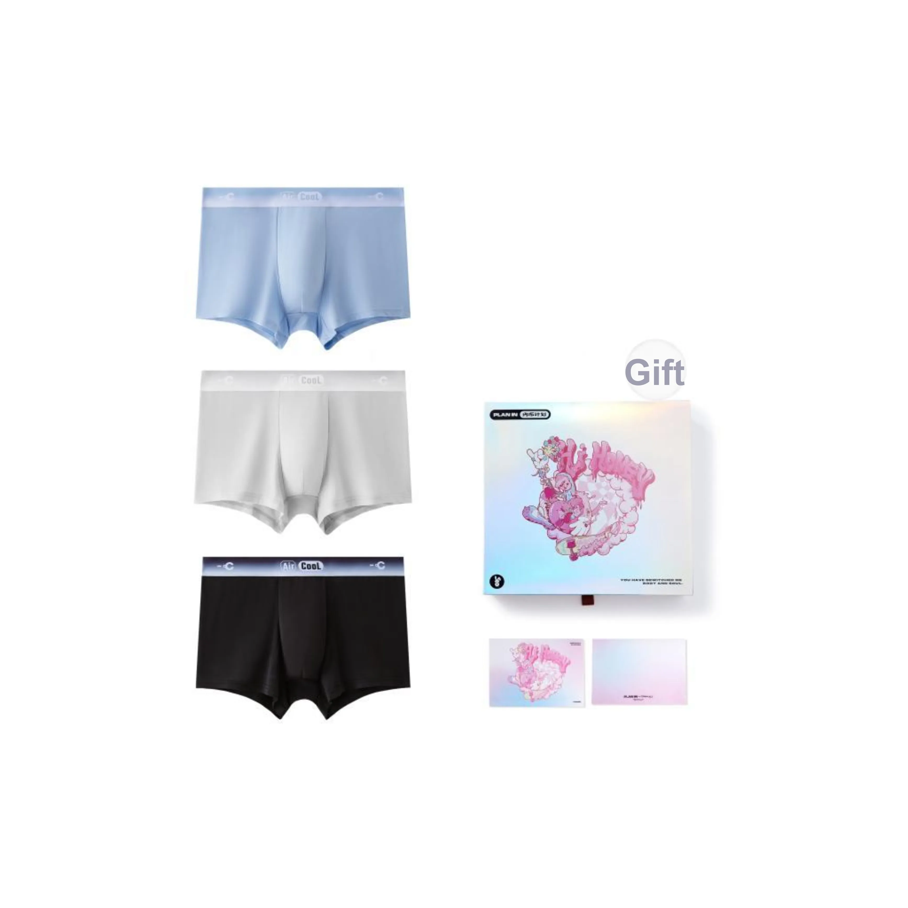 PLAN IN Underwear Gift Box Men's Box 3 Pack
