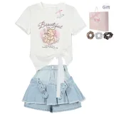 White T-Shirt+Skirt