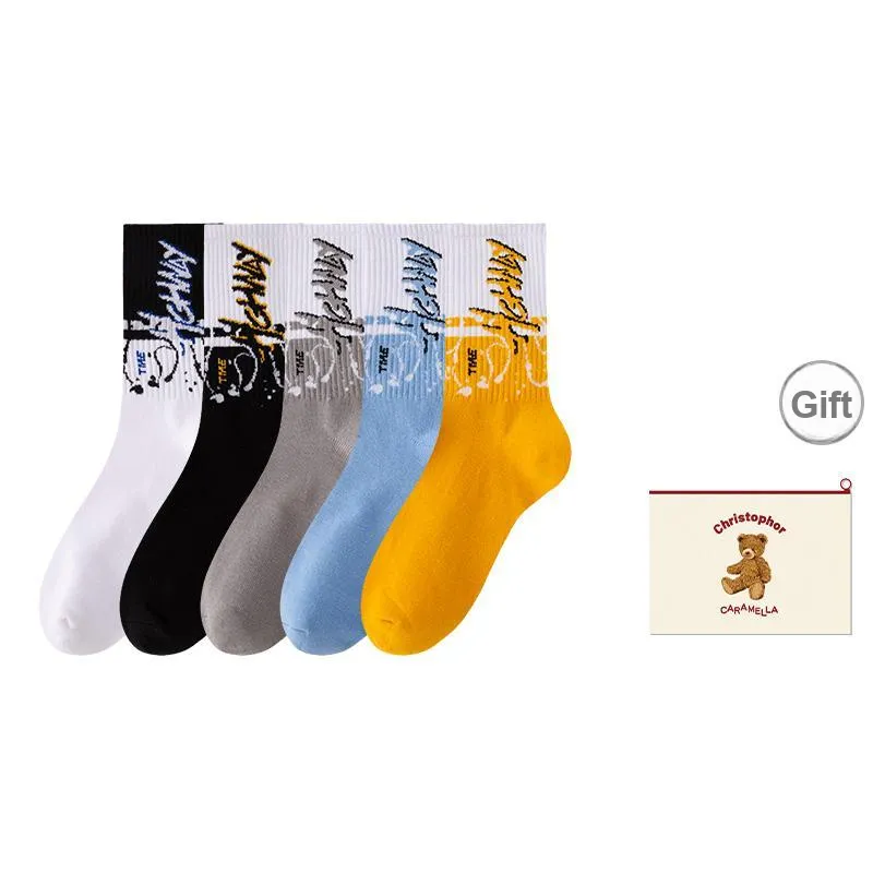 Caramella Mid-Calf Socks Men's Shopping Bag Combo Set-10