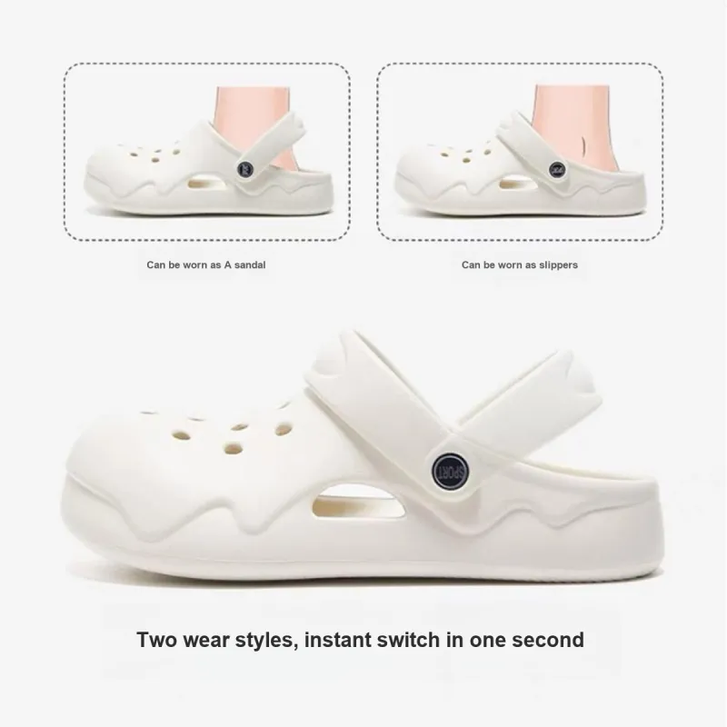 Gentle Welcome Slippers Reversible Platform Slip Resistant Men's And Women's Closed Toe Slippers-8