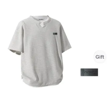BRUMAIRE T Shirt Unisex Light Gray Comes With Brooch