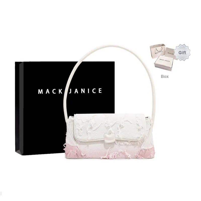 MACKJANICE Synthetic Leather Shoulder Bag Women's White-13