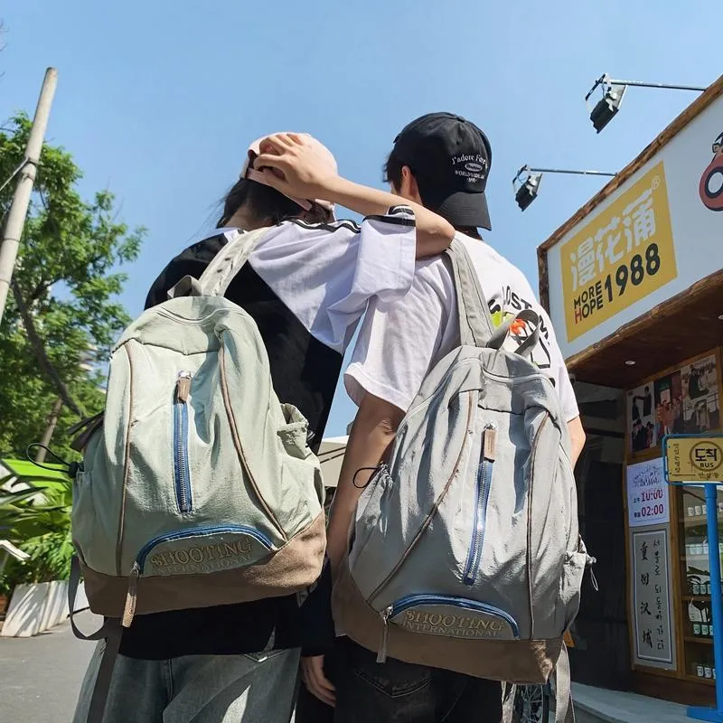 WICKBUEN Nylon With Suede Backpack Unisex Multicolor-24