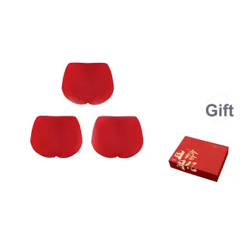 JINSANT Underpants Women's Box 3 Pack Red