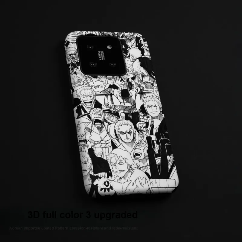 Keshami PC Material Comic Zoro Fully Enclosed Impact Resistant Matte Phone Cases Compatibility Xiaomi 15 Pro/14 Pro-5