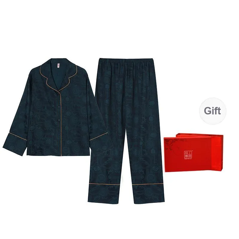 Shanghai Story Pajama Set Women's Gift Box Set Blue-0