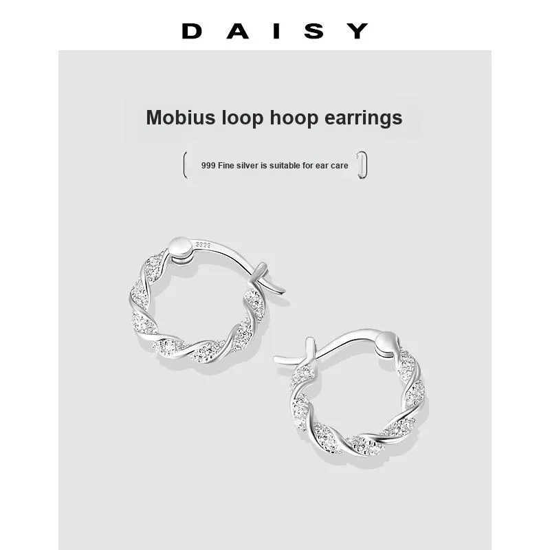 Daisy Dream Full Sterling Silver Earrings Women's-4