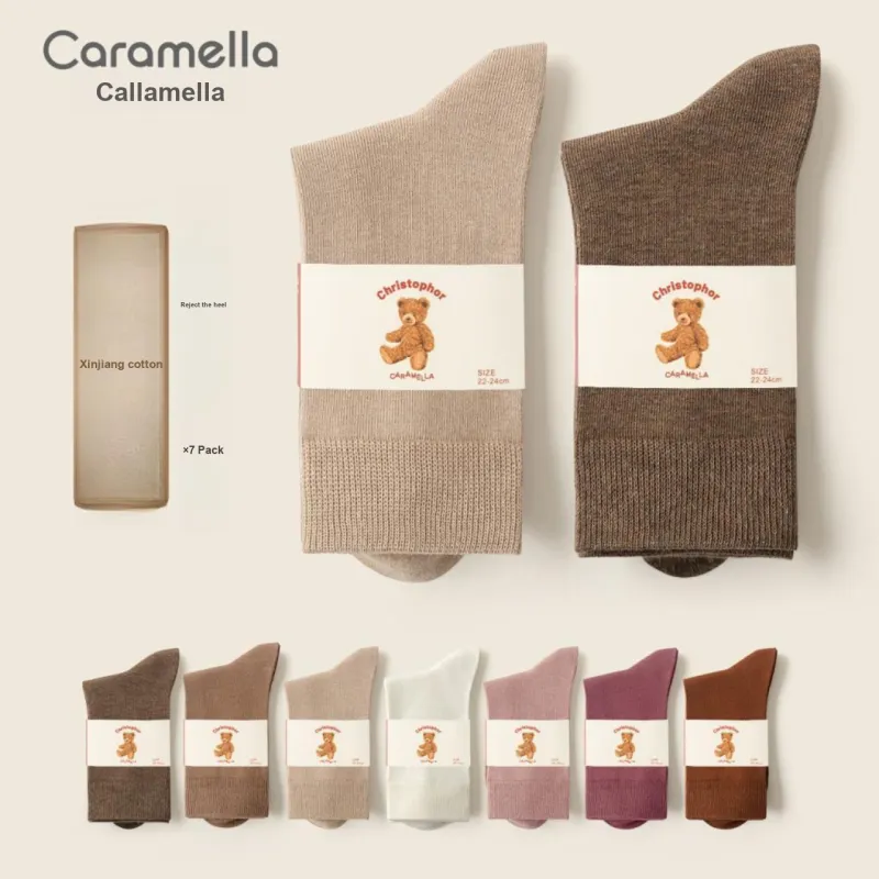 Caramella Mid Calf Socks Women's 7 Pack-2