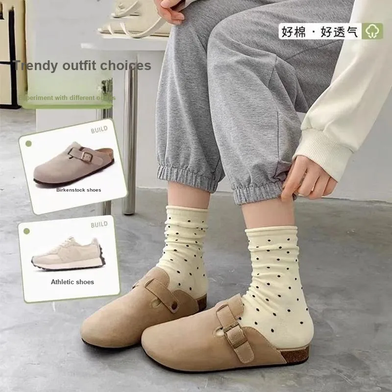 Lan Miao Mid Calf Socks Women's Shopping Bag Combo Set-11