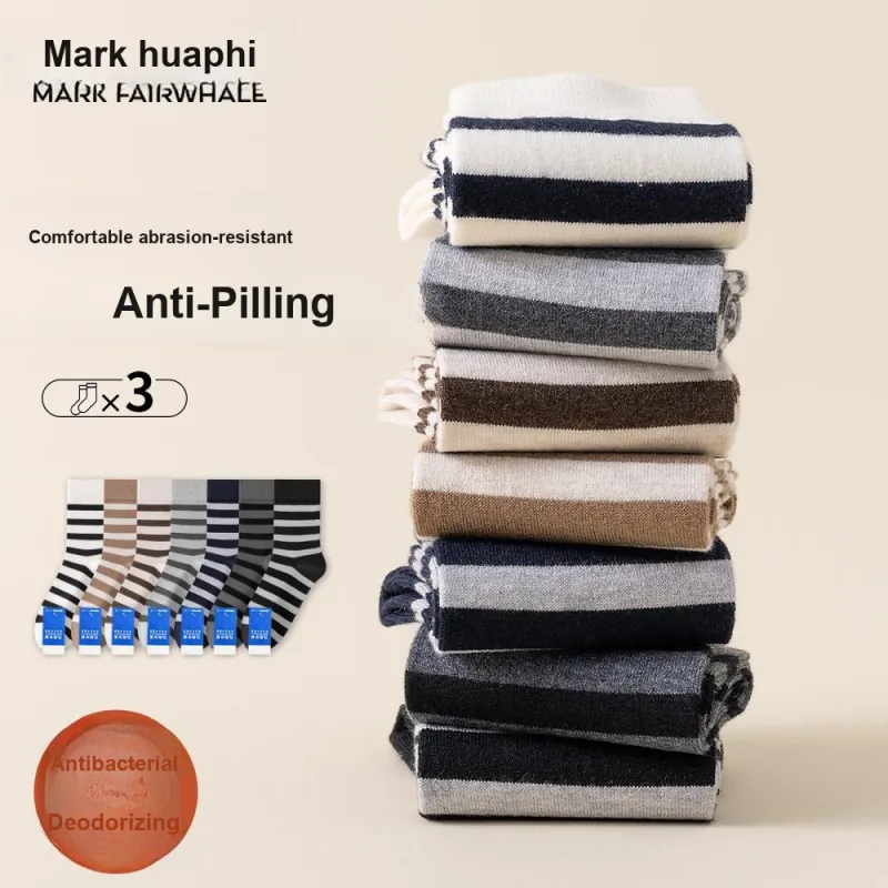 FAIRWHALE Mid Calf Socks Unisex Box Of 3 Pairs-6