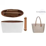 City33 (Milk Tea) 2-Piece Set[Shoulder Strap Pad+Brown Waterproof Liner]☆ Compartment Style