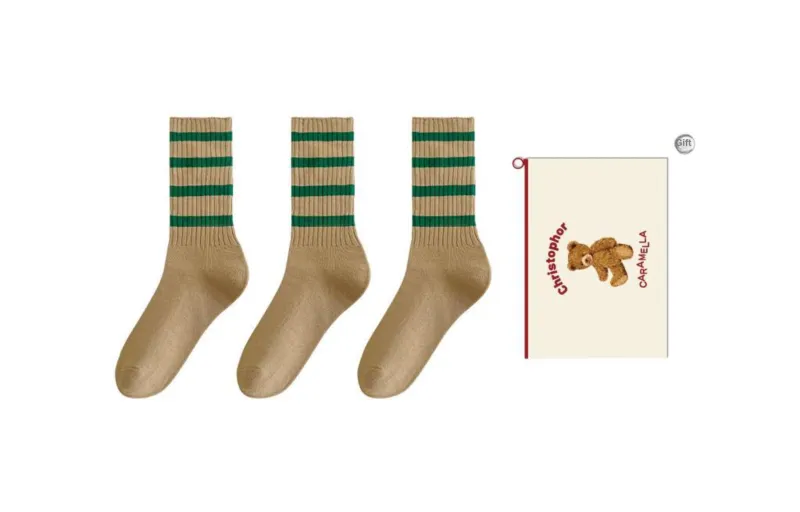 Caramella Mid Calf Socks Women's Box 3 Pack-0