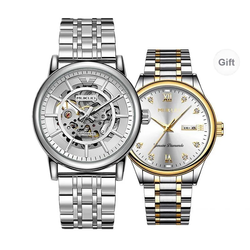 MUKUO Black Warrior Automatic Mechanical Movement Watch Unisex Black Dial-13