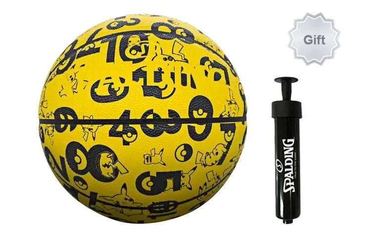 SPALDING x Pokemon Rubber Basketball Black Yellow Size 7 Training-4