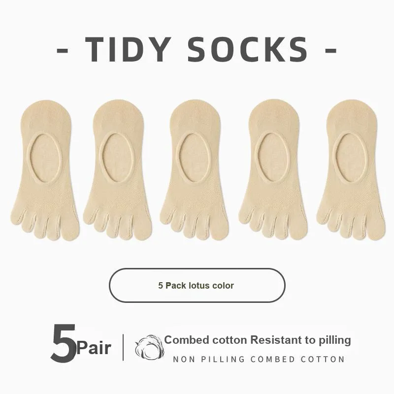 ROBINHOOD No Show Socks Women's 5 Pack-19