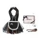 Black[Headband+Apron+Leg Rings+T Pants]+Black Garter Pantyhose Stockings+[Box]