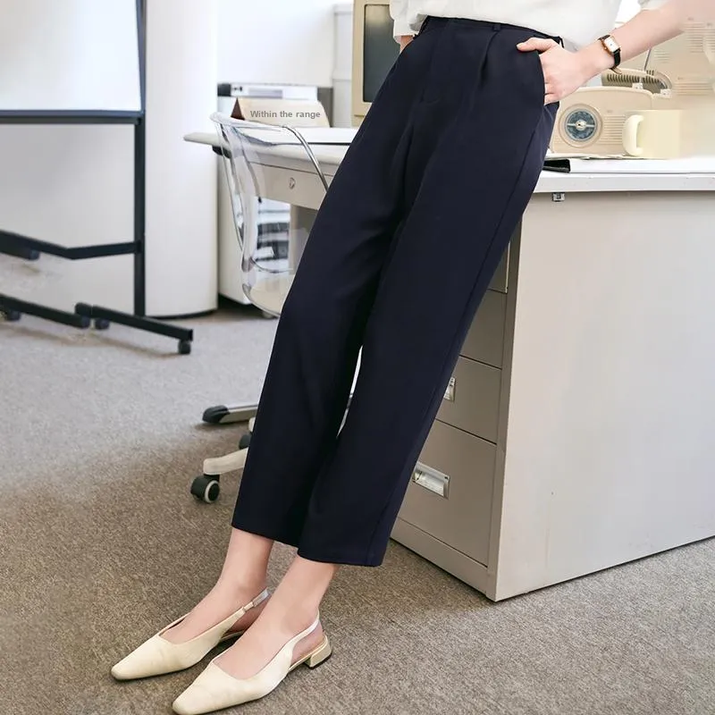 XIANGYING Suit Trouser Women's Navy Blue-4