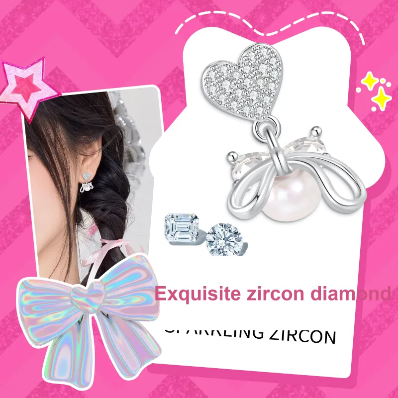 Barbie S925 Silver Earrings Women's-4