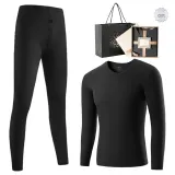 Clothing Sets (Night Black) Dralon Heat-Retaining/Seamless Cut/3A Antibacterial
