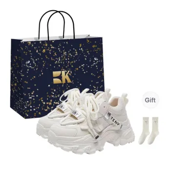 Boldi Kuki Slip Resistant Low Top Chunky Sneakers Women's Beige