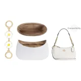 Tier 25 Exclusive DuPont Paper Liner+White Small Chrysanthemum Round Buckle Extender Chain Gold-Tone