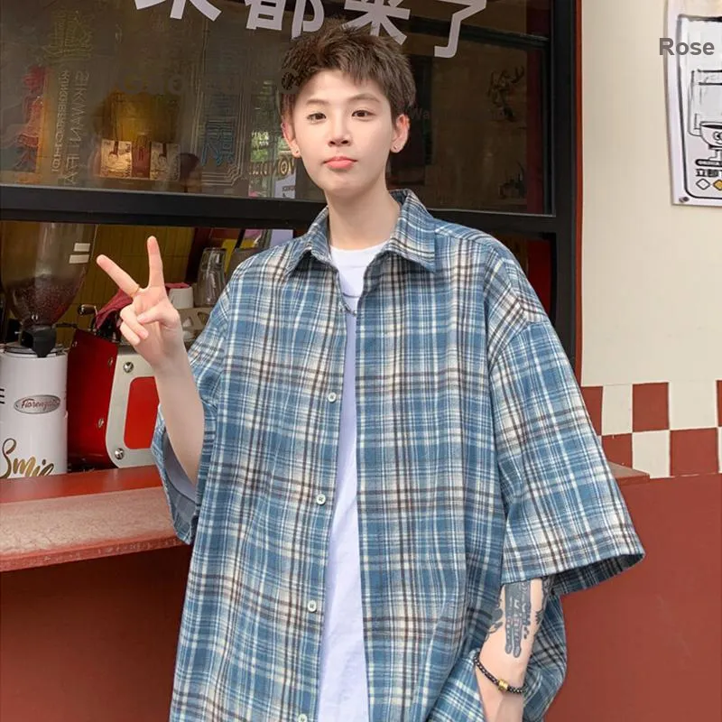 Cost Per Kilo Shirts Unisex Blue Plaid-5