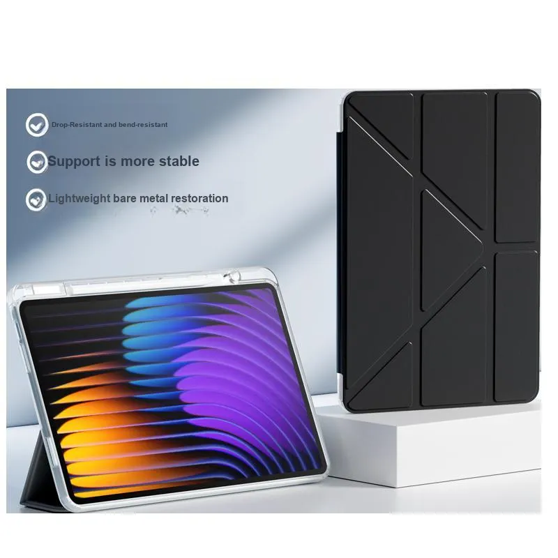 WOKESHI Foldable Acrylic Transparent Case Compatibility Xiaomi 7 Pro/6S Pro/5 Pro Case Tablet Protective Cases-1
