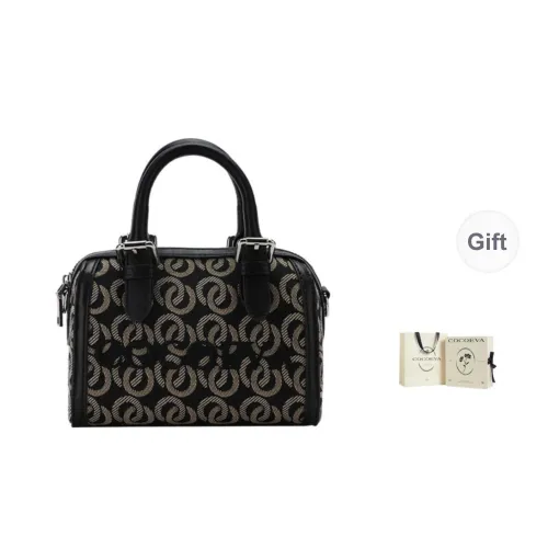 COCOEVA Top Grain Cow Leather Crossbody Handbags Regular Women's Black