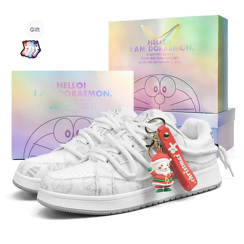 DoraemonA Box Limited Edition Puffy Shoes Low-Top Skateboard Shoes Unisex-415