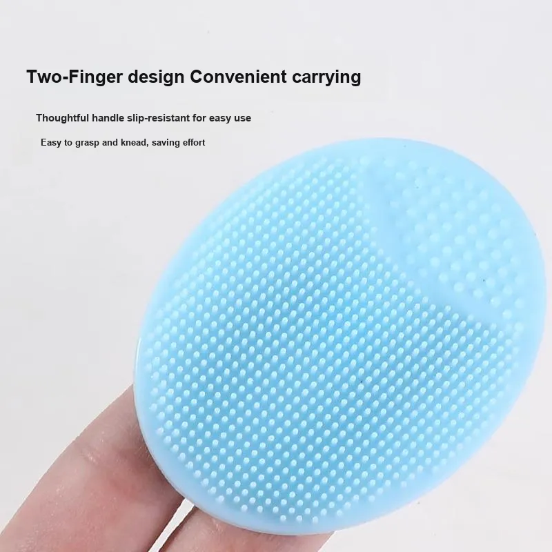ZHENZI Silicone Hairbrush Comb Dandruff Removal Massage Brush For Bathing And Cleansing Sponges-3