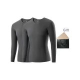 2 Pack Top (Downpour Gray+Downpour Gray) Dralon Thermal/Antibacterial Soft