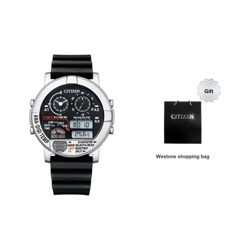 CITIZEN Кварцевый механизм Резиновый ремешок Часы Мужские Черный циферблат JG0070 11E Официальный Прямая поставка