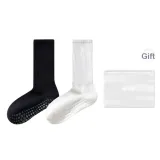 [Sole Silicone Anti-Slip Yoga Socks]Black+White
