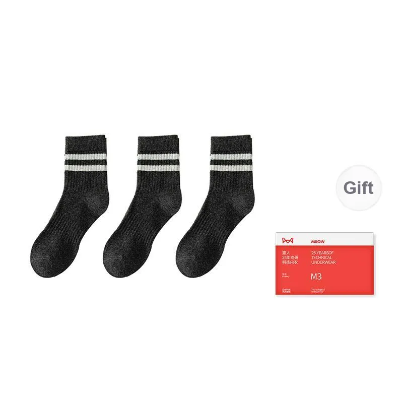 MIIOW Mid Calf Socks Women's 3 Pack-23
