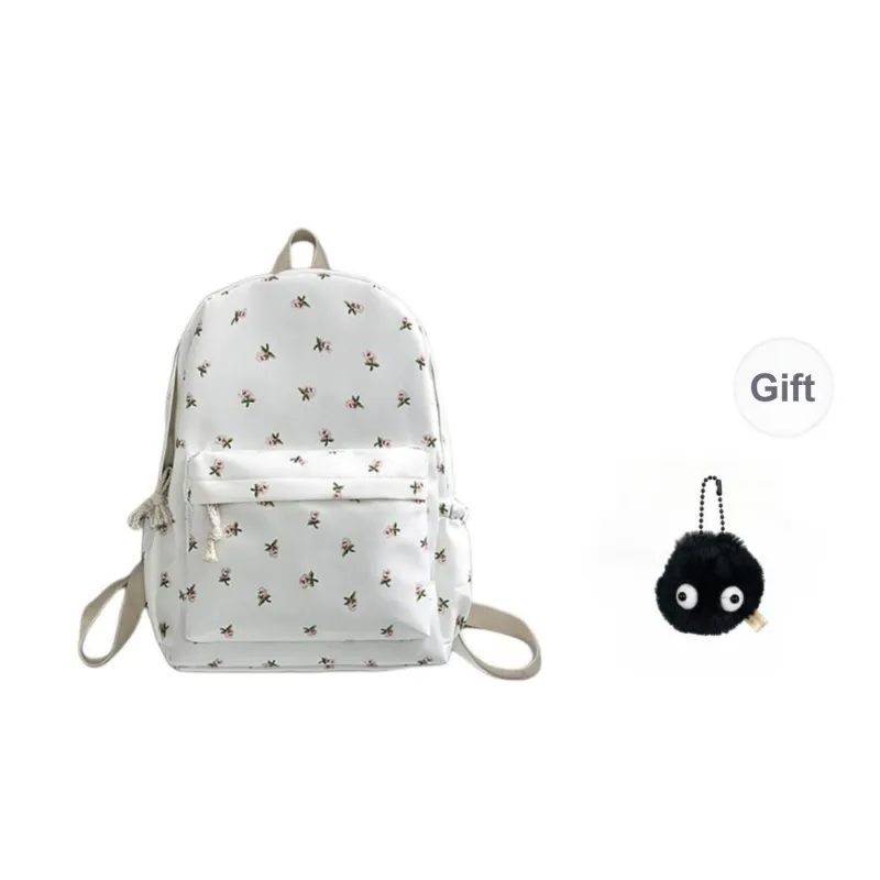 URBAN FOREST Nylon Backpack Unisex Ecru/Black/Pink/Sky Blue-0