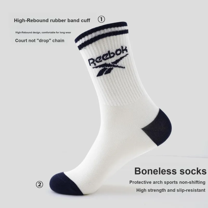 Reebok Mid Calf Socks Unisex 5 Pack Mixed Color-1