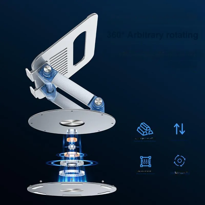 Yesido LP06 Collection Tablet Stand Laptop Rotating Portable Aluminum Alloy Adjustable Height Desktop Heat Dissipation-2