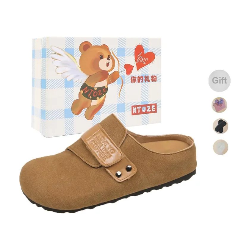 NTOZE Abrasion Resistant Slip Resistant Closed Toe Slippers Women's-25