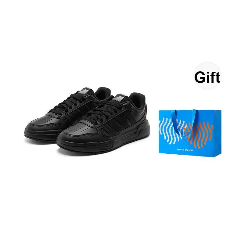 Adidas LITE BALLER Anti Slip Wear Resistant Low Top Skateboard Shoes Unisex Black-5