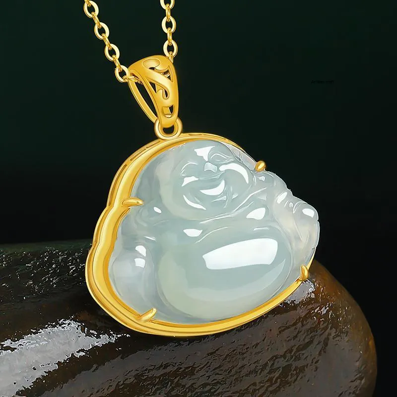 With The Heart Of The Jade Glutinous Jade Jadeite Necklaces Women's-5