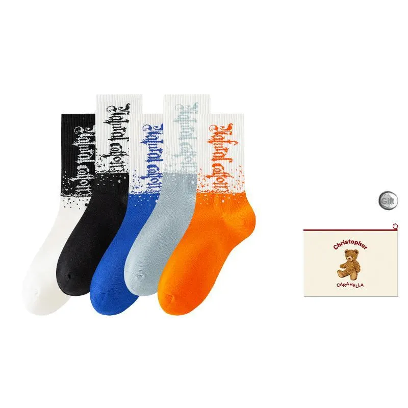 Caramella Mid-Calf Socks Men's Shopping Bag Combo Set-11