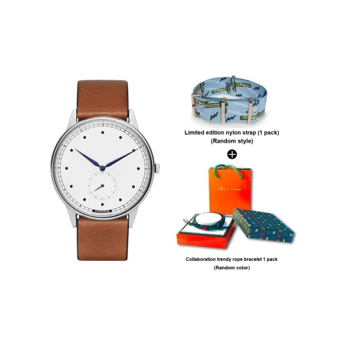 HYPERGRAND Наручные часы Кварцевый механизм Натуральная кожа Ремешок Белый циферблат Унисекс CWSGSWHNY