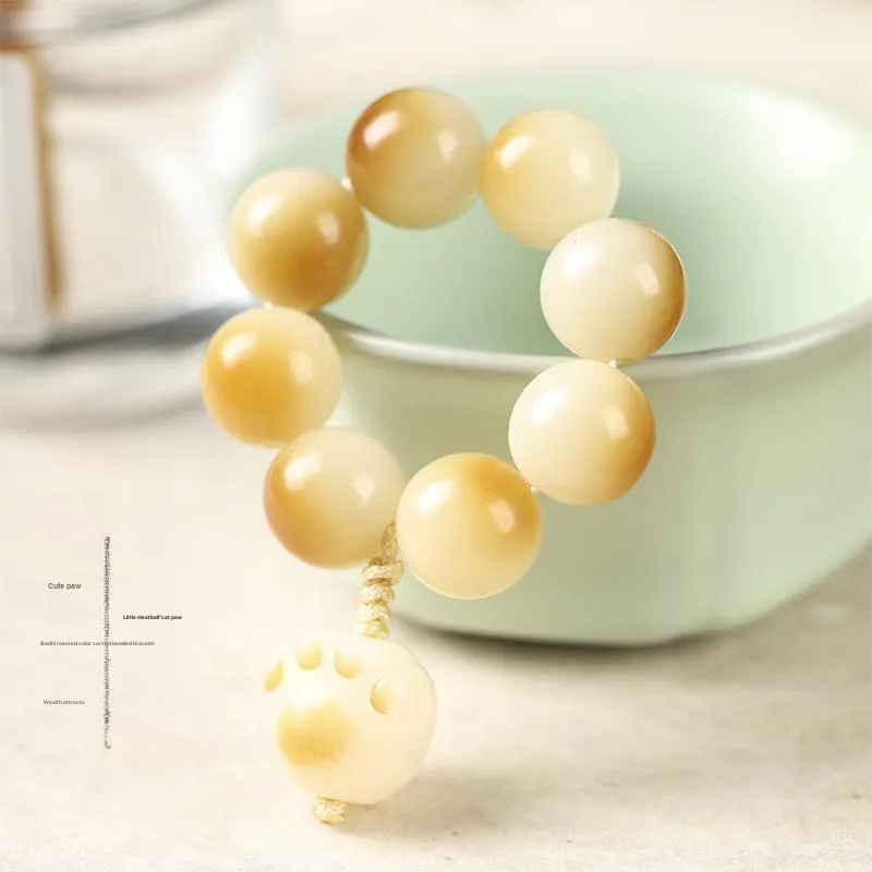 HANCANG White Jade Bodhi Bracelets Unisex-1