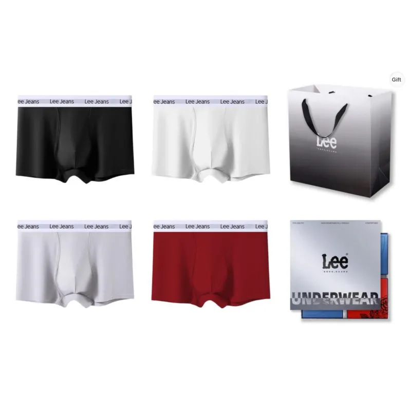 Lee Underpants Men's 4 Pack Box+Shopping Bag-35